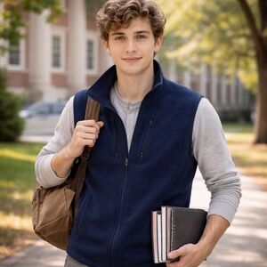 Filson Ridgeway Polartec Fleece SZ M Dark Navy Blue Front & Pocket Zip Gorpcore